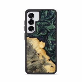 Galaxy S25 Wood Phone Case - Dania (Green, 776199) Oleophobic Coating