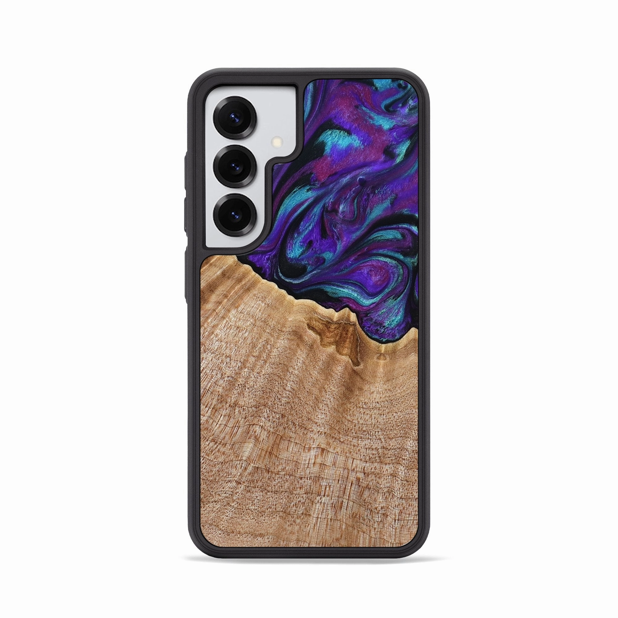Anti Yellowing Film Anti Shock Screen Galaxy S25 Wood Phone Case - Darci (Purple, 775164)