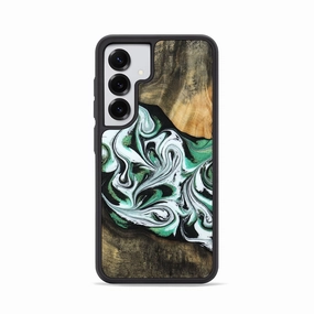 Galaxy S25 Wood Phone Case - Darrin (Green, 773389) Bubble Free Installation Anti Finger Smudge