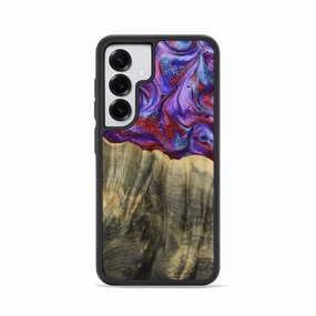 Galaxy S25 Wood Phone Case - Deion (Purple, 781659) Anti Spy Film