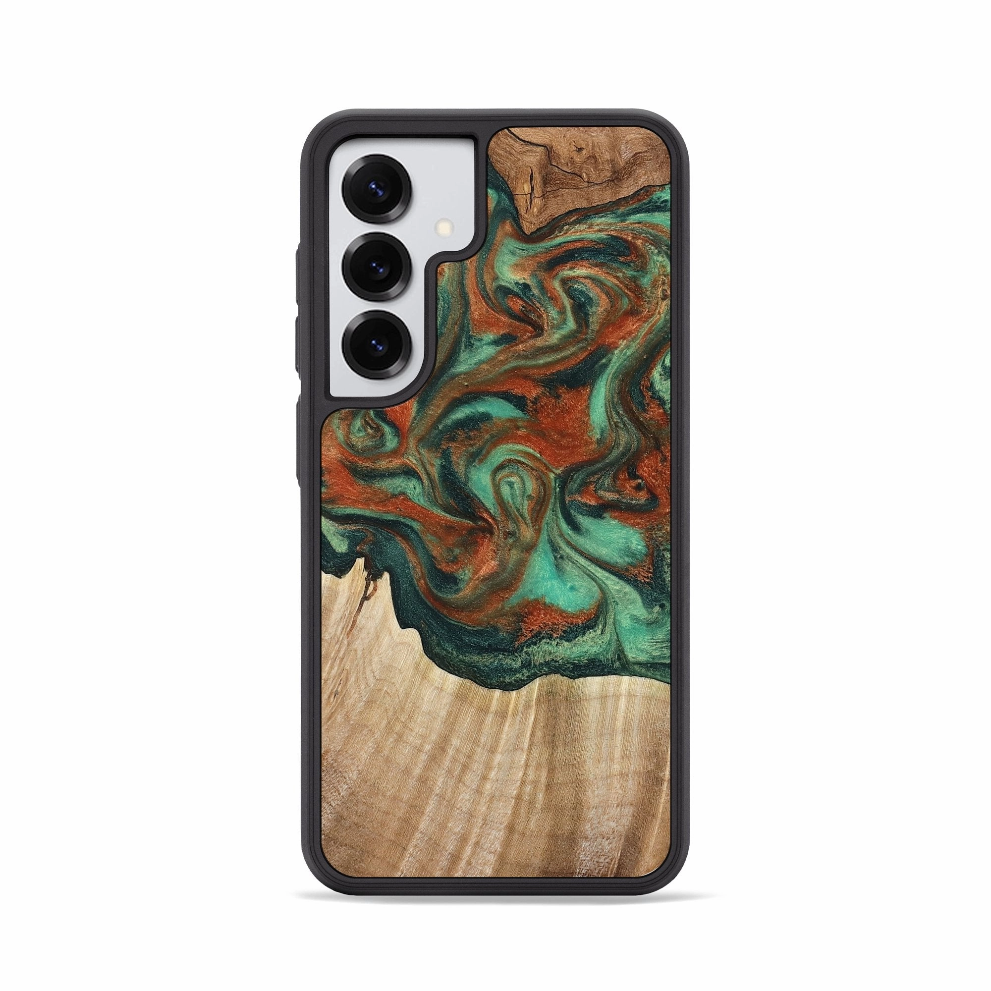 Anti Finger Oil Anti Dust Galaxy S25 Wood Phone Case - Dejah (Green, 781123)