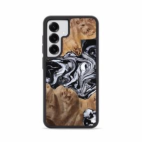 Edge Protection Galaxy S25 Wood Phone Case - Delphia (Black & White, 770172)