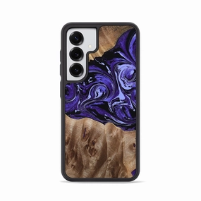 Anti Reflection Screen Galaxy S25 Wood Phone Case - Denis (Purple, 769925)