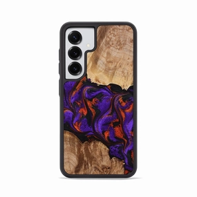 Galaxy S25 Wood Phone Case - Devan (Purple, 774717) Anti Finger Smudge Film