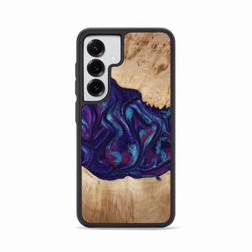 Anti Glare Film Screen Defense Galaxy S25 Wood Phone Case - Devante (Purple, 773347)
