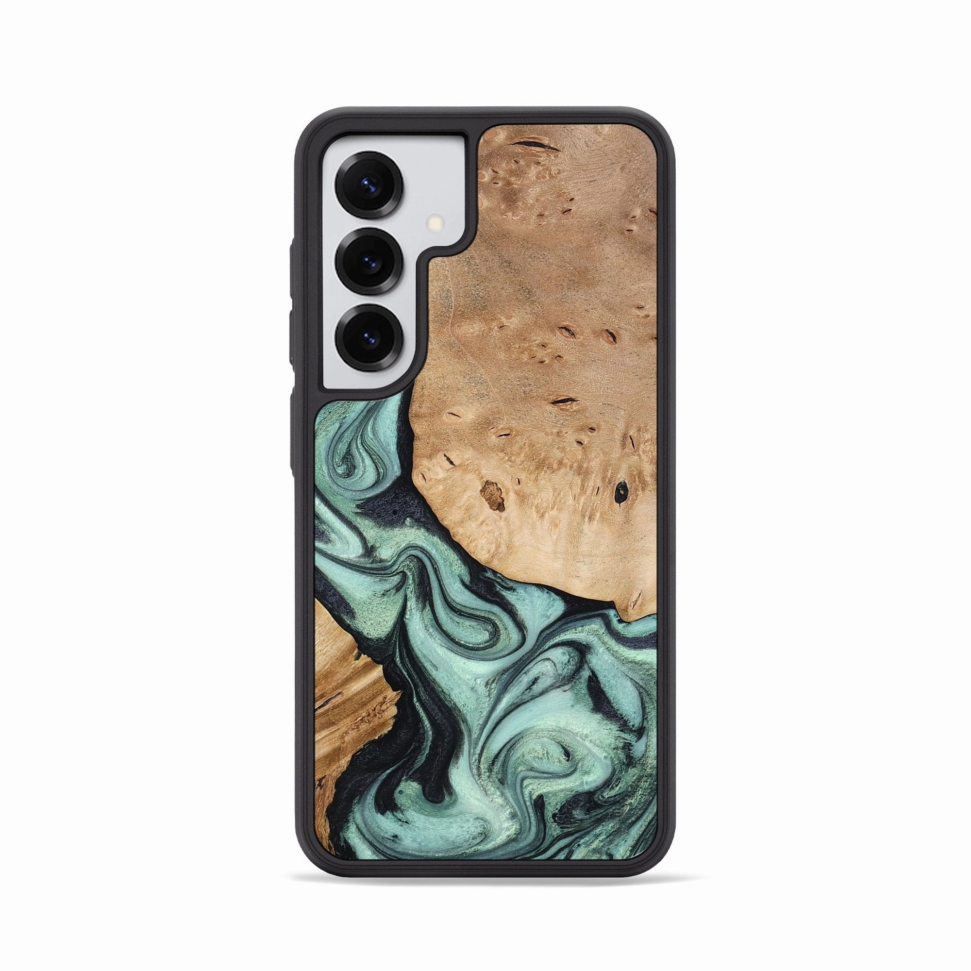Galaxy S25 Wood Phone Case - Dorotha (Green, 776662) Fingerprint Resistant