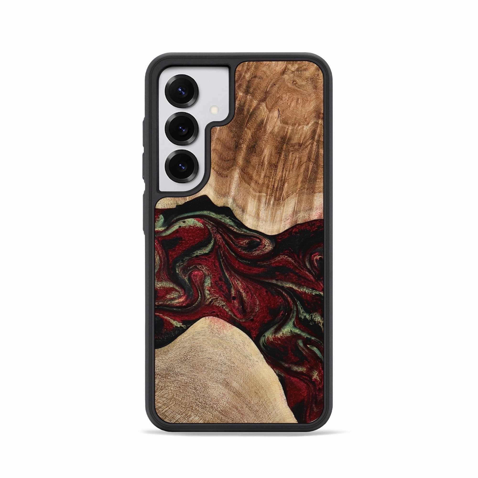 Galaxy S25 Wood Phone Case - Eldora (Red, 777144) Scratch Protection