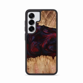 Anti Finger Grease Film Screen Guard Galaxy S25 Wood Phone Case - Ernst (Red, 773299)