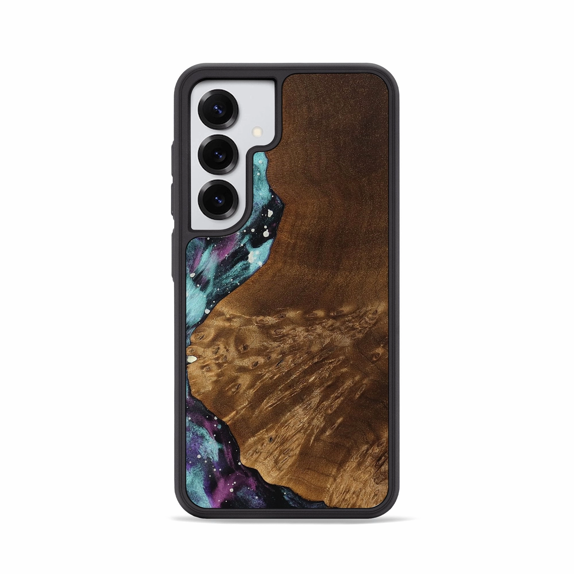 Galaxy S25 Wood Phone Case - Erykah (Cosmos, 781206) Shock Absorption Tempered Glass