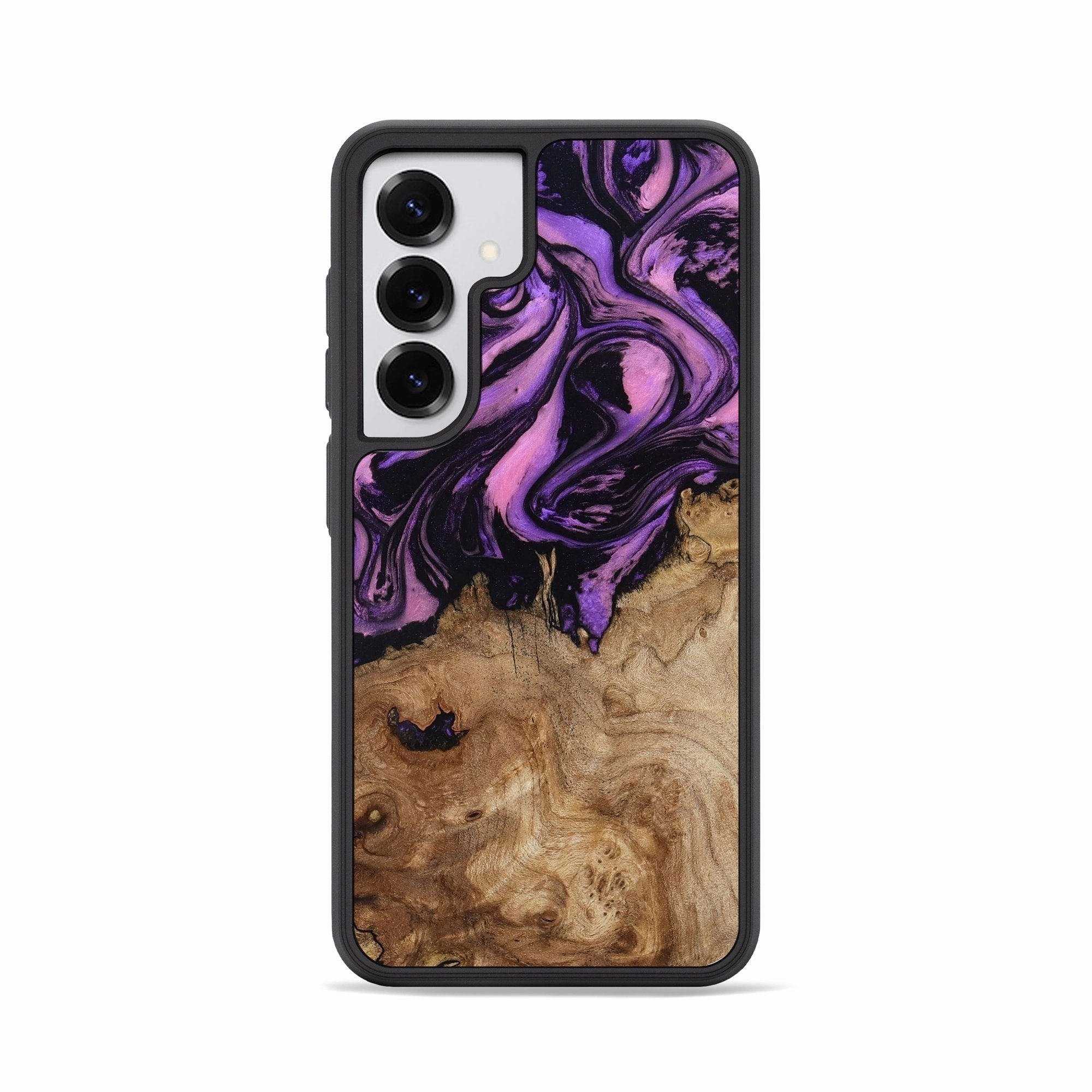 Easy Installation Galaxy S25 Wood Phone Case - Eugene (Purple, 780720)
