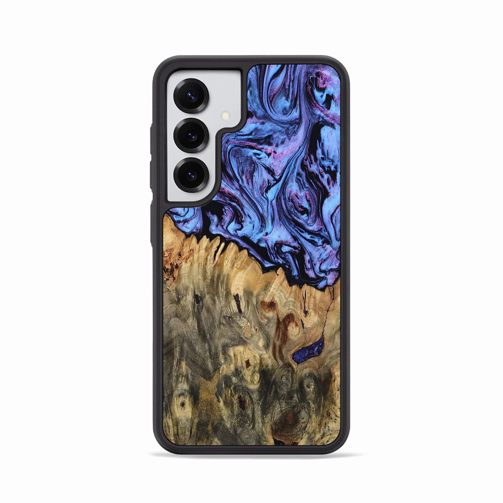 Galaxy S25 Wood Phone Case - Eula (Purple, 768664) Anti Fingerprint Shield