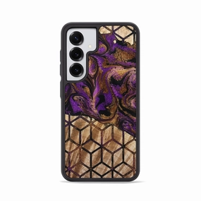 Galaxy S25 Wood Phone Case - Evander (Pattern, 776766) Anti Spy Anti Static Film