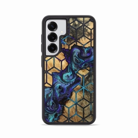 Galaxy S25 Wood Phone Case - Felix (Pattern, 781712) Anti Finger Stain Fingerprint Resistant