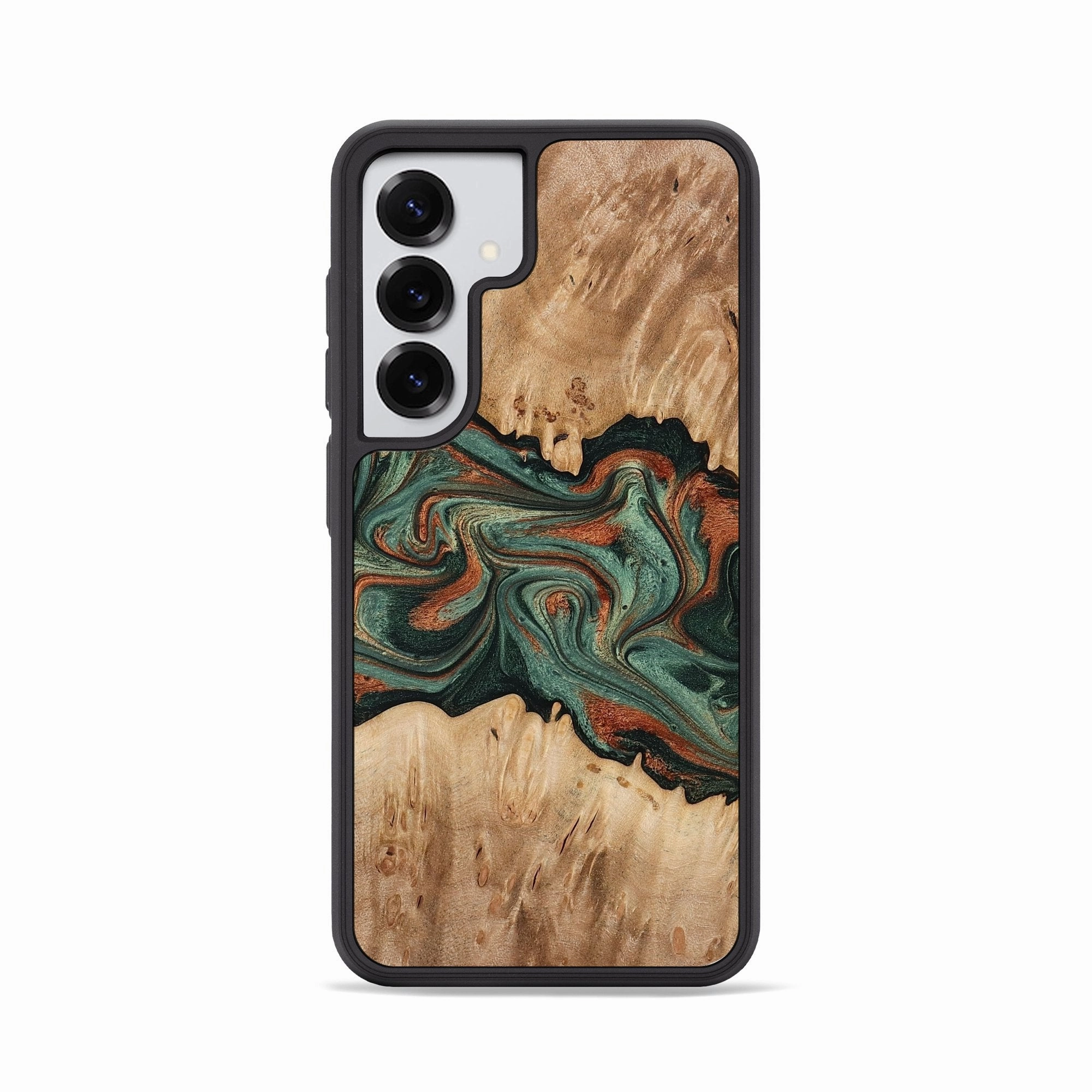 Anti Yellowing Screen Scratch Resistant Galaxy S25 Wood Phone Case - Ferne (Green, 774328)