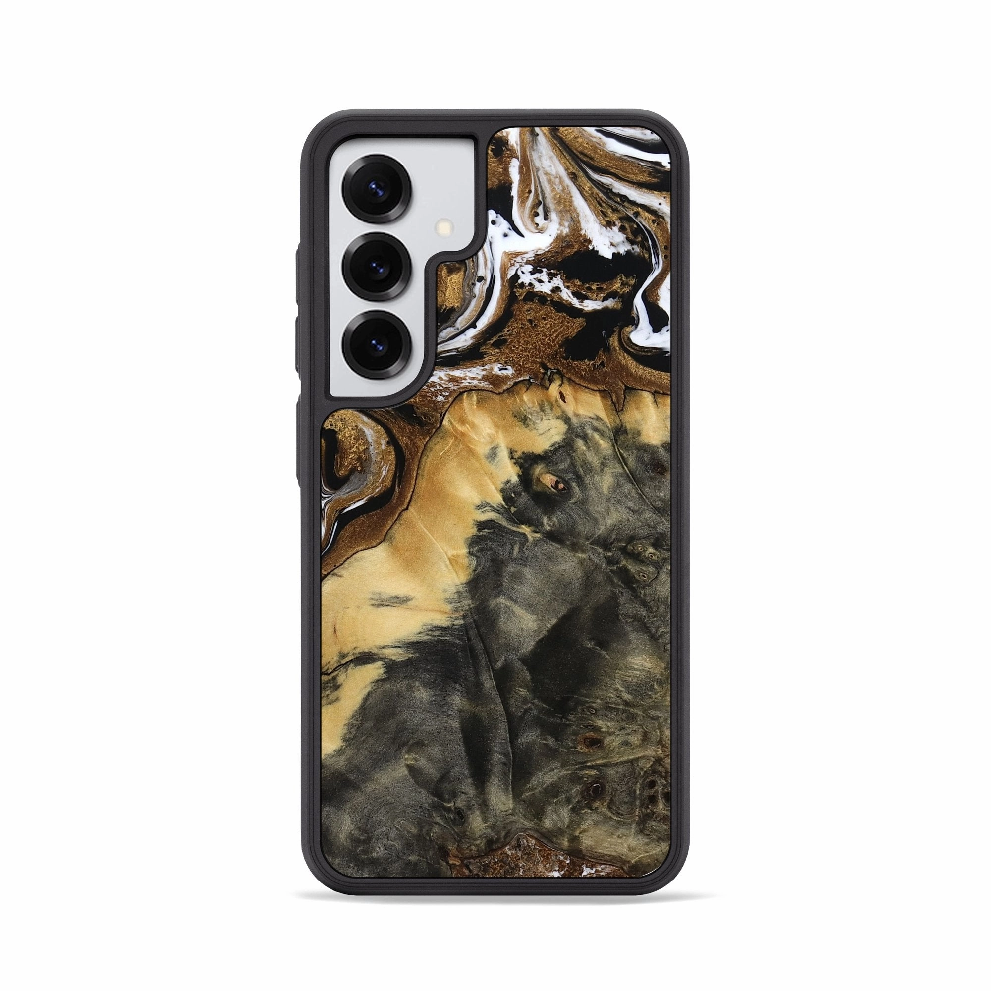 Galaxy S25 Wood Phone Case - Flossie (Black & White, 771853) Anti Scratch Coating Anti Fingerprint Film