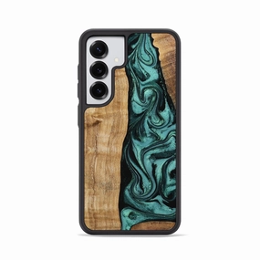 Galaxy S25 Wood Phone Case - Freyja (Green, 770194) Anti Dust