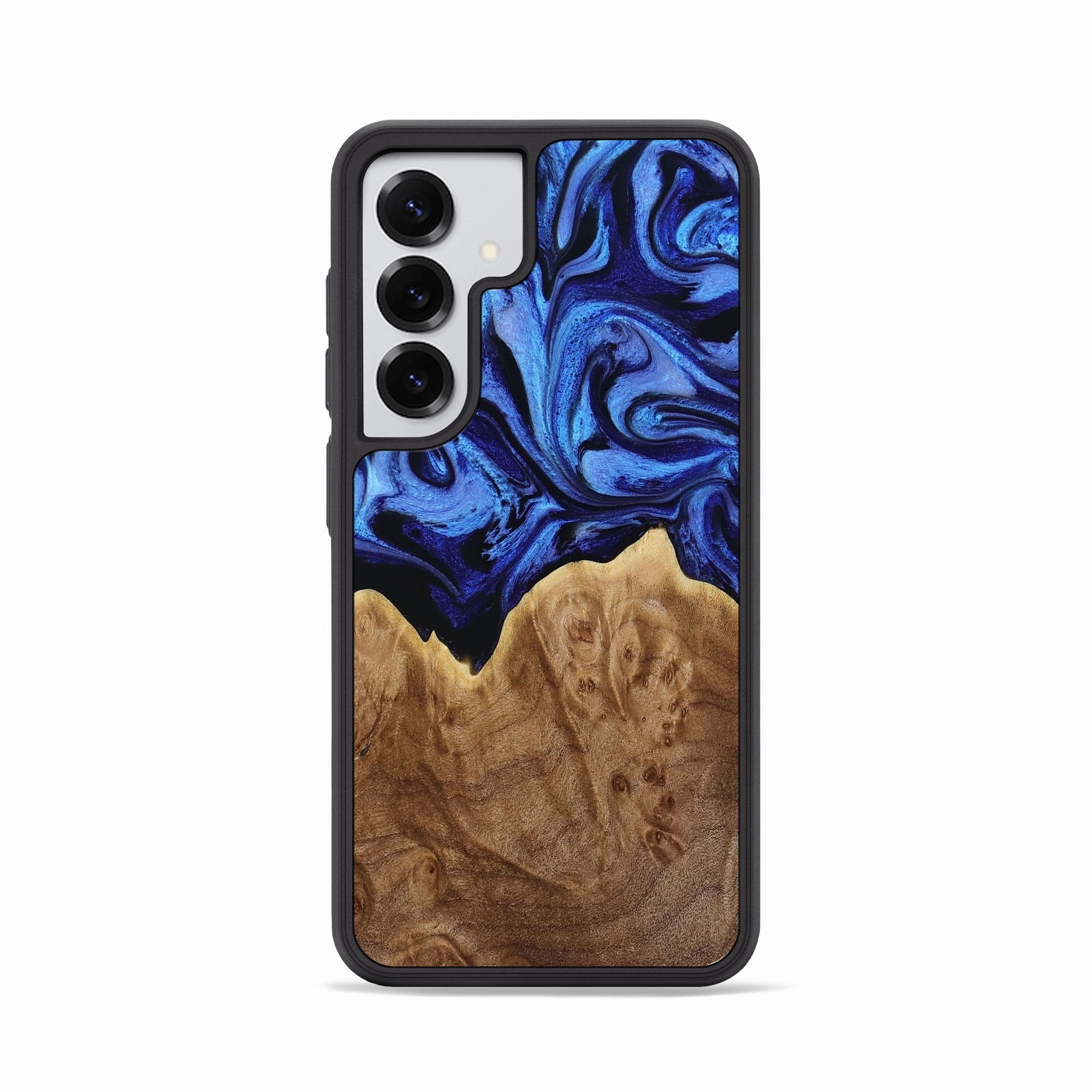 Ultra Clear Galaxy S25 Wood Phone Case - Glenn (Blue, 780067)