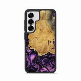 Galaxy S25 Wood Phone Case - Golda (Purple, 780429) Protective Film Crystal Clear Screen