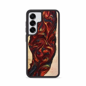 Galaxy S25 Wood Phone Case - Grant (Red, 777577) Anti Oil Film Easy Installation