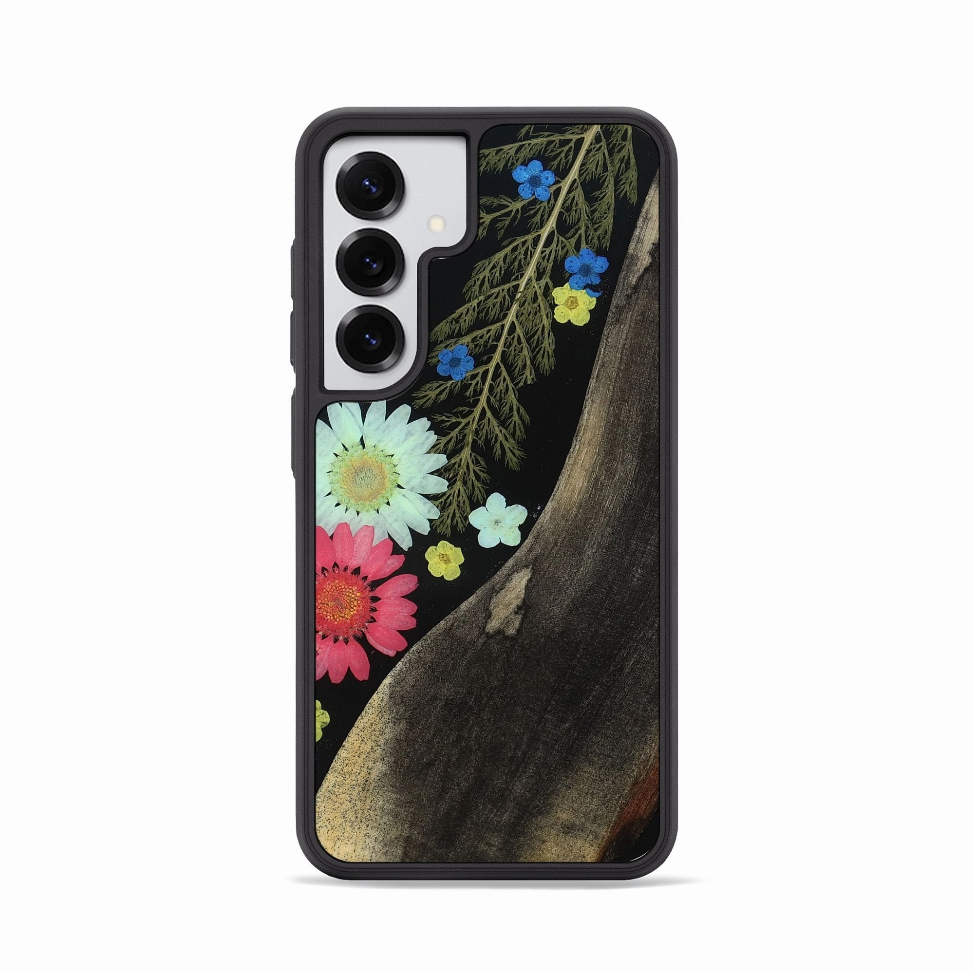 Galaxy S25 Wood Phone Case - Gwen (Bloom, 781379) Scratch Resistant Glass