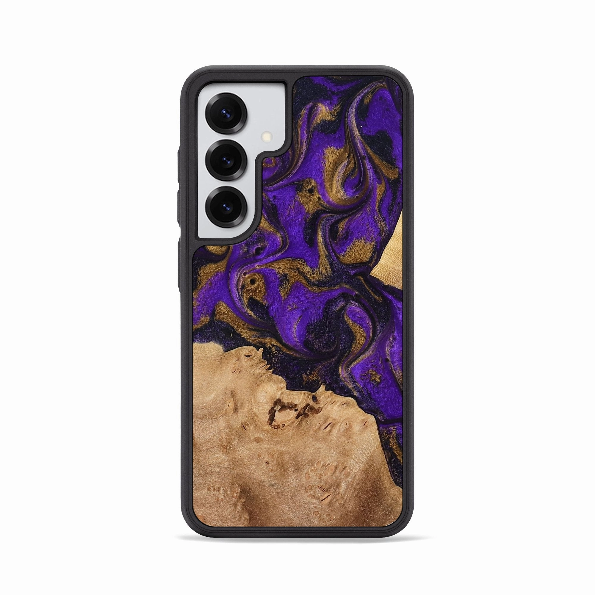 Galaxy S25 Wood Phone Case - Hailee (Purple, 775673) Case Friendly Shockproof