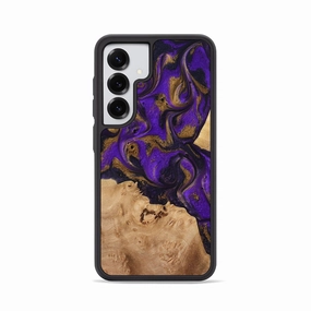 Galaxy S25 Wood Phone Case - Hailee (Purple, 775673) Case Friendly Shockproof