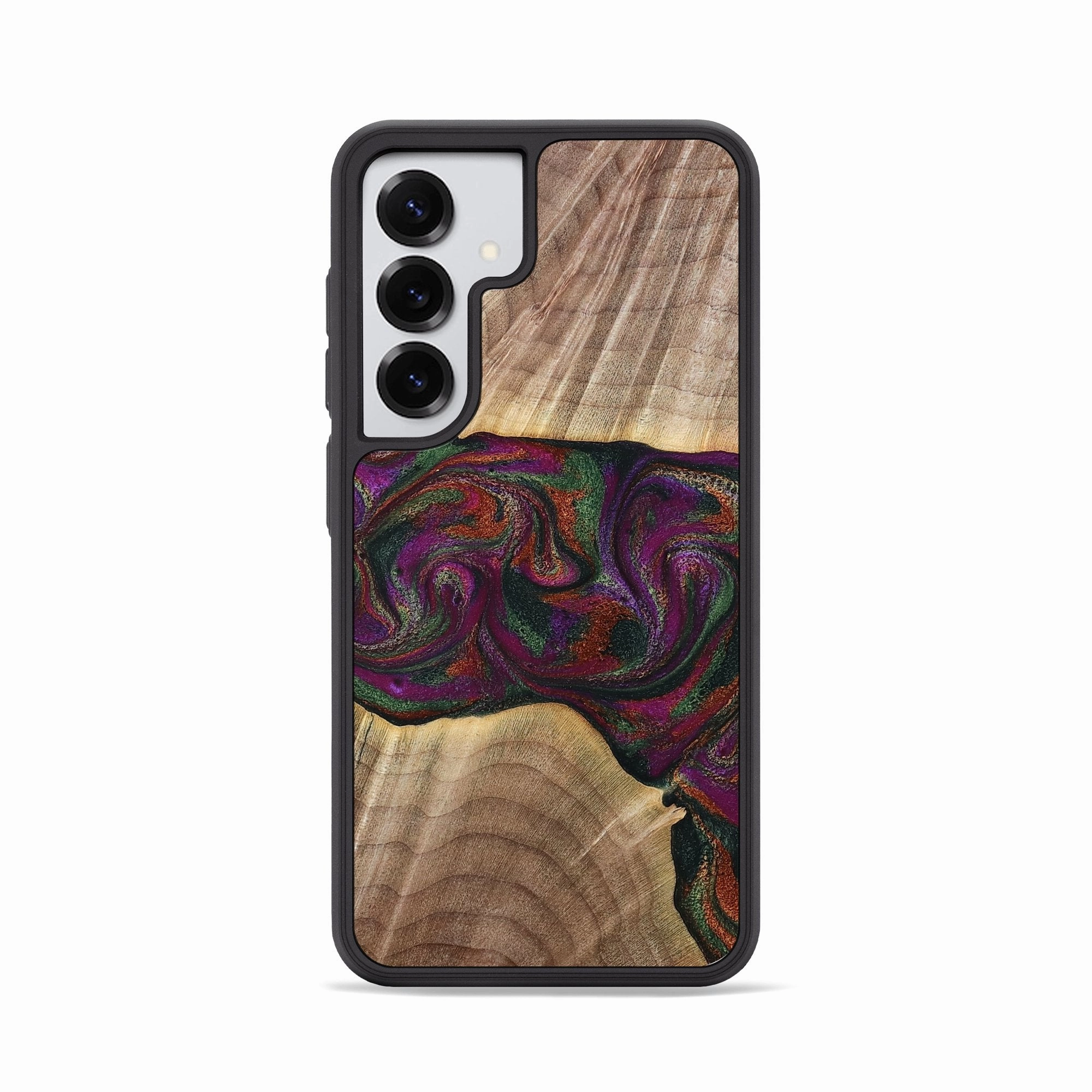 Galaxy S25 Wood Phone Case - Harmoni (Green, 769066) Fingerprint Resistant