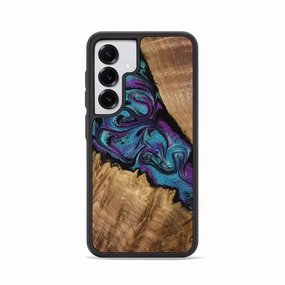 Galaxy S25 Wood Phone Case - Hiram (Purple, 778307) Anti Finger Smudge Anti Reflection Screen
