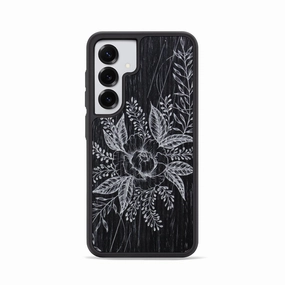 Anti Scratch Coating Ultra Clear Galaxy S25 Wood Phone Case - Hope - Ebony (Curated)