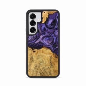 Galaxy S25 Wood Phone Case - Imogene (Purple, 770548) Anti Scratch Shield