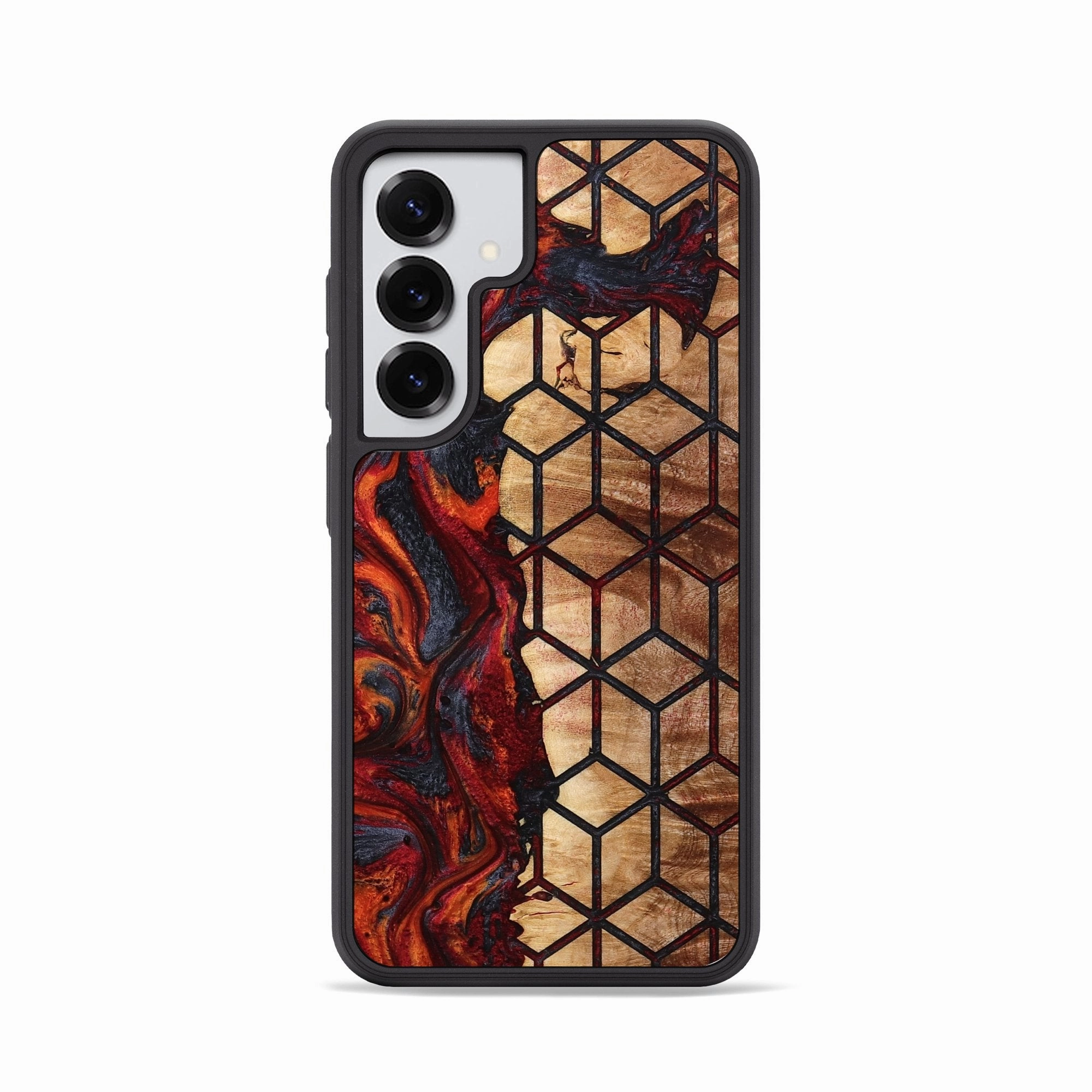 Reinforced Corners Slim Screen Protector Galaxy S25 Wood Phone Case - Iva (Pattern, 779655)