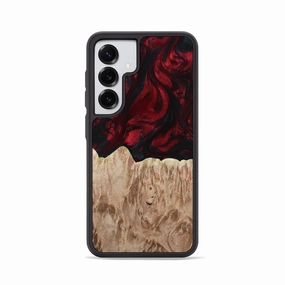 Galaxy S25 Wood Phone Case - Jamari (Red, 780239) Bubble Resistant Film Screen Guard