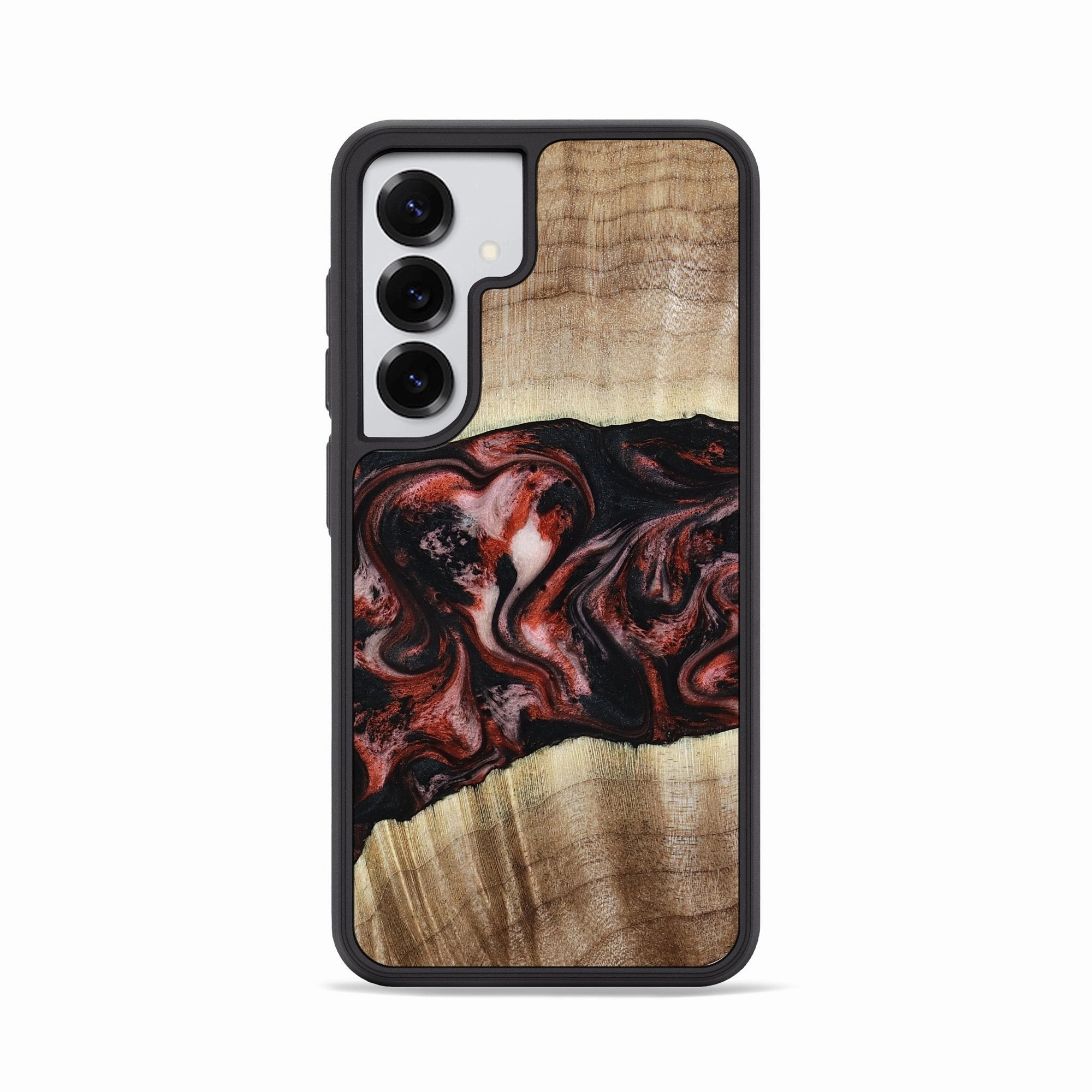 Galaxy S25 Wood Phone Case - Jamie (Red, 781056) Drop Protection
