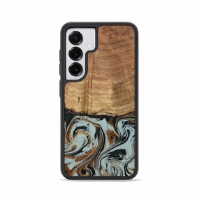 Galaxy S25 Wood Phone Case - Javon (Green, 778356) HD Screen Protector Anti Yellowing Film