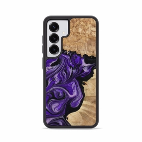 Galaxy S25 Wood Phone Case - Jenna (Purple, 777989) Anti Finger Grease