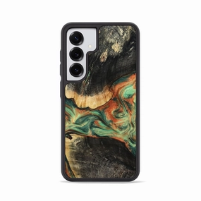 Galaxy S25 Wood Phone Case - Jo (Green, 780255) HD Clarity