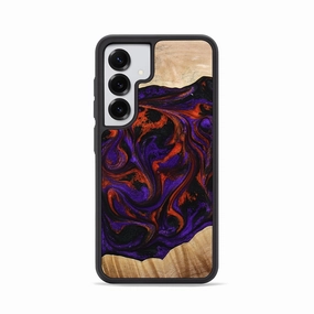 Anti Scratch Screen Water Resistant Galaxy S25 Wood Phone Case - Jolette (Purple, 773836)