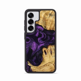 Galaxy S25 Wood Phone Case - Julian (Purple, 778661) Screen Defense Rounded Edges