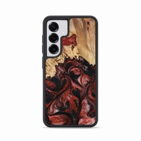 Galaxy S25 Wood Phone Case - Julissa (Red, 781658) Anti Finger Mark Impact Resistant
