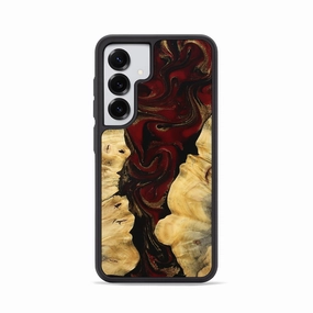 Galaxy S25 Wood Phone Case - Karlee (Red, 775692) Anti Finger Grease Film Easy Installation