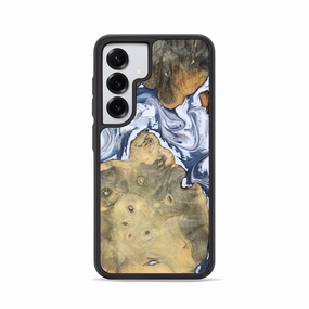 Galaxy S25 Wood Phone Case - Kellen (Blue, 781799) Shock Proof Film