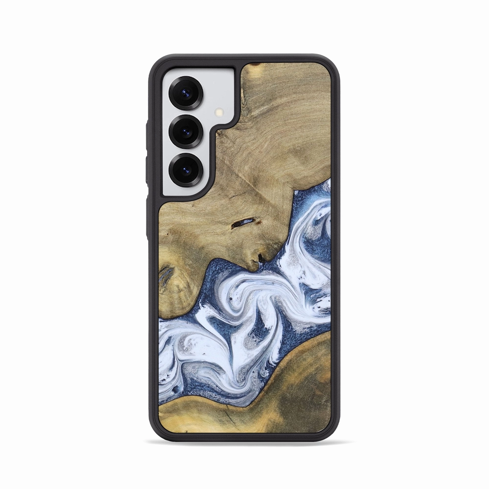 Galaxy S25 Wood Phone Case - Kenia (Blue, 780892) Screen Defense