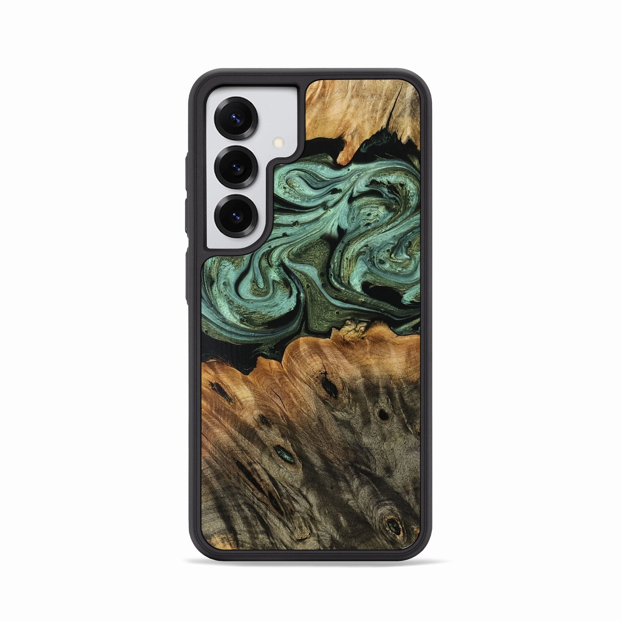 Anti Scratch Shield Galaxy S25 Wood Phone Case - Khloe (Green, 770966)