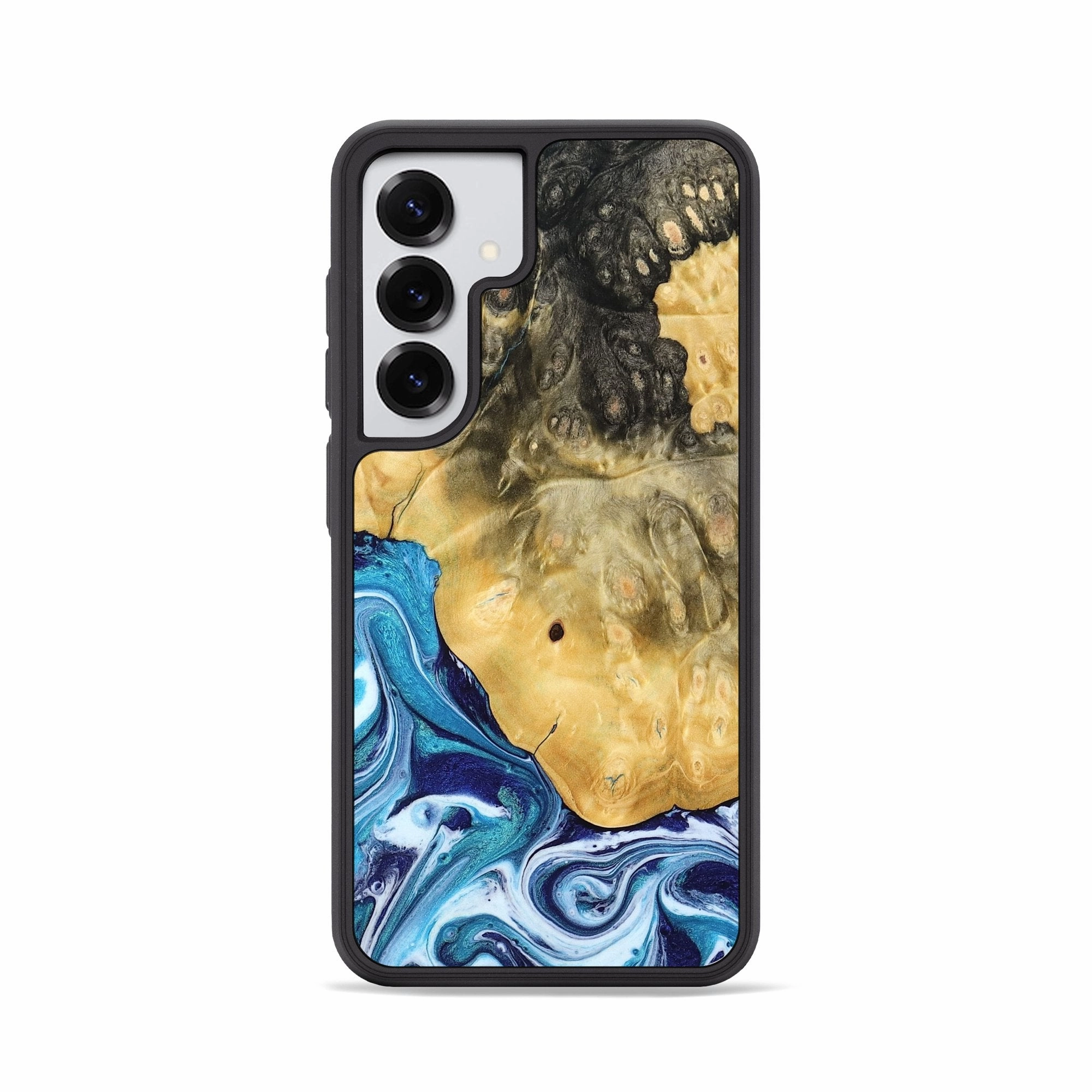 Water Resistant Galaxy S25 Wood Phone Case - Kianna (Blue, 780060)