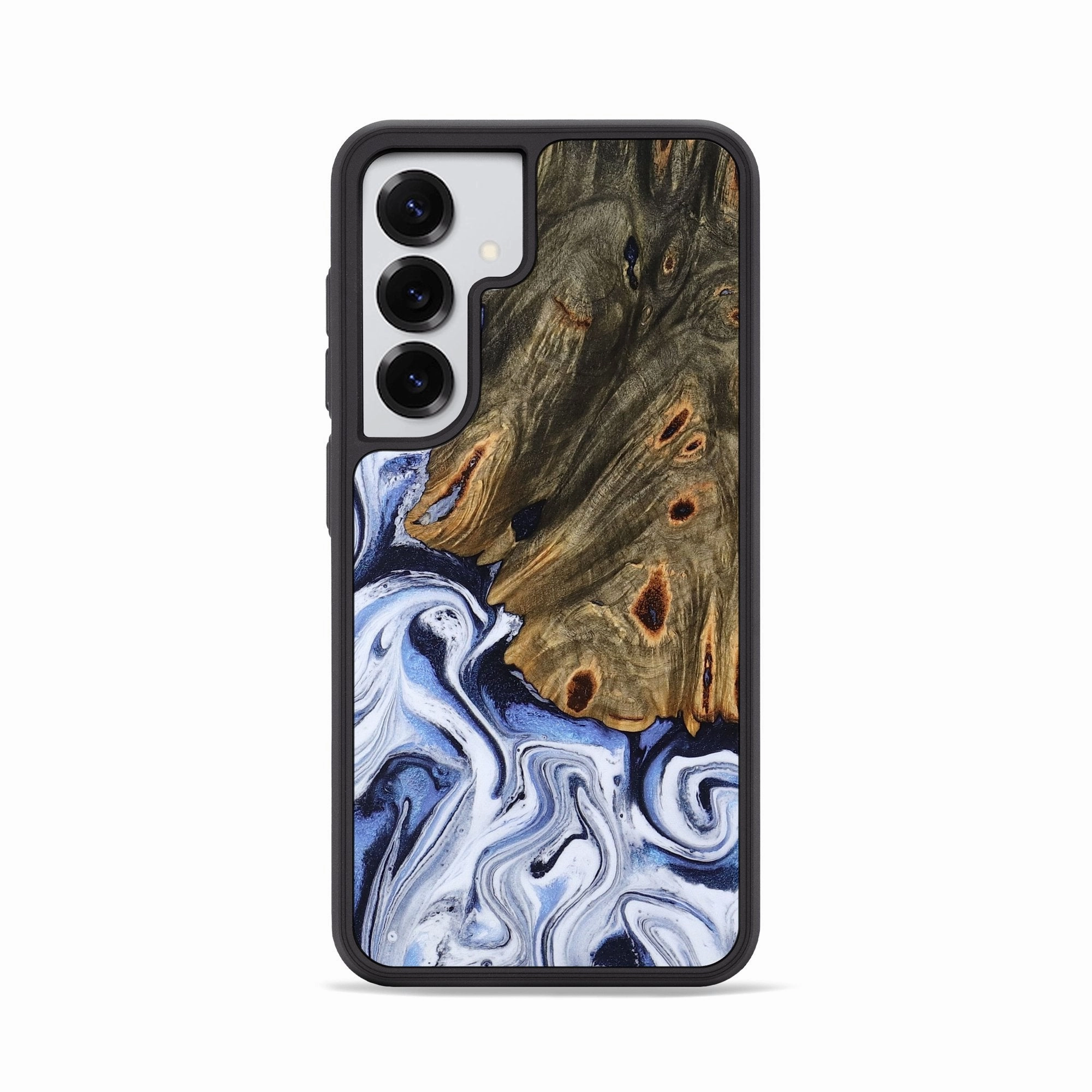 Edge Guard Galaxy S25 Wood Phone Case - Krysten (Blue, 770574)