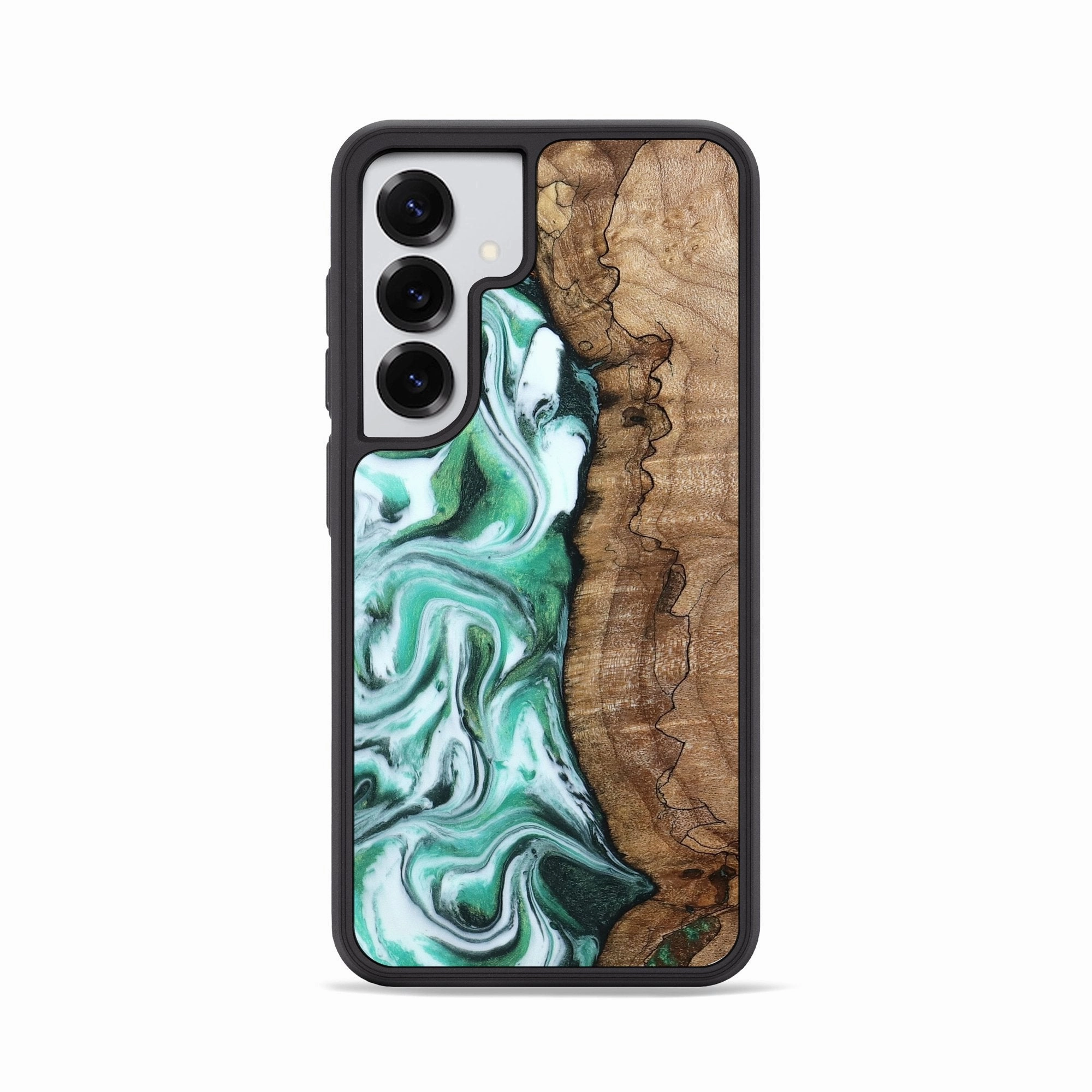 Galaxy S25 Wood Phone Case - Kyle (Green, 781762) Anti Fog Anti Yellowing Film