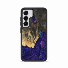 Shock Absorption Case Friendly Galaxy S25 Wood Phone Case - Kylian (Purple, 767850)