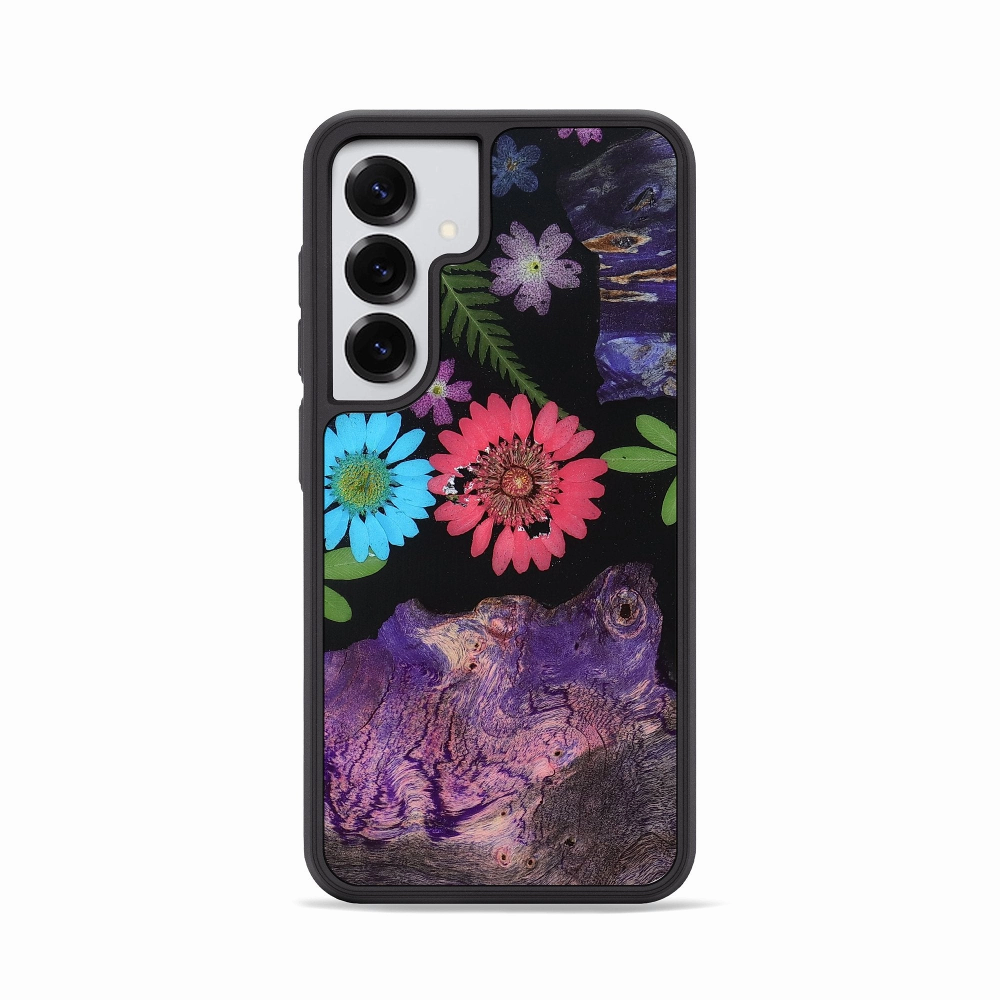 Anti Finger Stain Galaxy S25 Wood Phone Case - Leandro (Bloom, 781640)