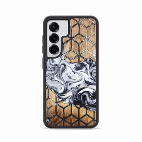 Galaxy S25 Wood Phone Case - Lenard (Pattern, 781687) Anti Fog Oleophobic Coating