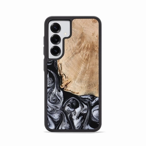 Galaxy S25 Wood Phone Case - Lola (Black & White, 776333) Ultra Slim Protector Anti Fingerprint Screen